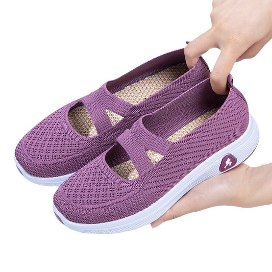 Women's Breathable Shallow Mouth Soft Bottom Mom Casual Shoes