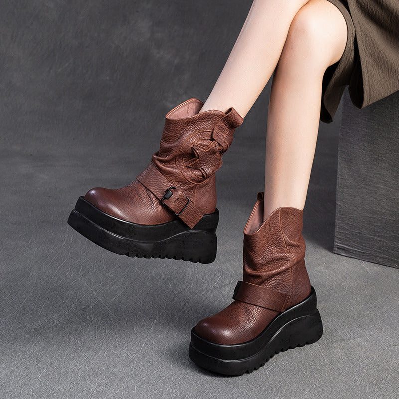 Women's Style Martin Niche Height Increasing Leisure Boots