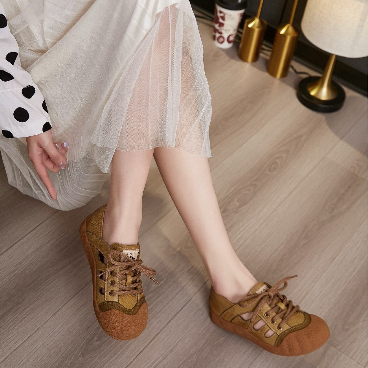 Women's Summer First Layer Cowhide Trendy Pumps Women's Casual Shoes
