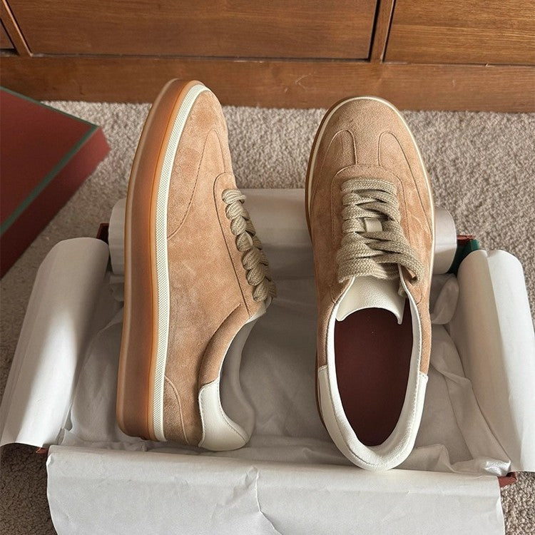 Women's Old Money Style High-grade Niche Deep Mouth Thick Bottom Fashionable Women's Casual Shoes
