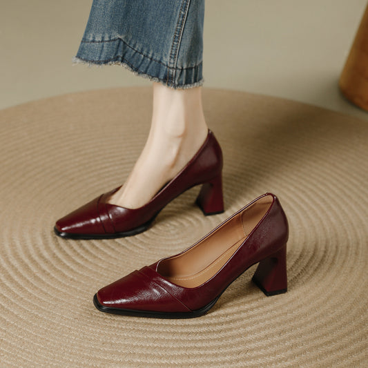 Women's Retro Chunky Spring Minimalist Style Commute Women's Fashion Shoes
