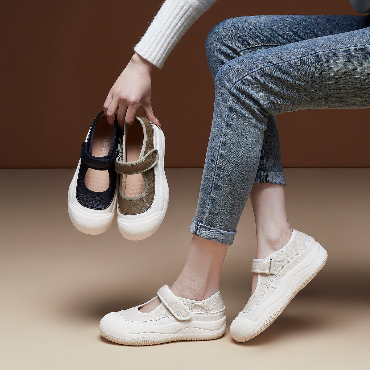 Women's The Bottom Mary Jane Summer Shallow Mouth Sports Women's Shoes