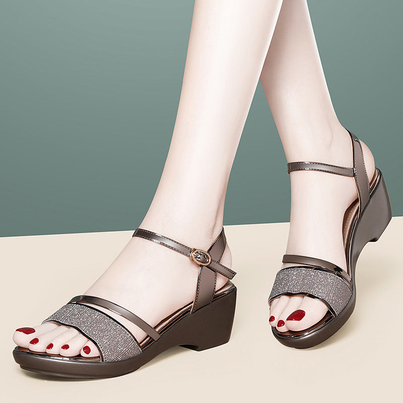 Women's Wedge Mom Summer Fashion High Mid Sandals