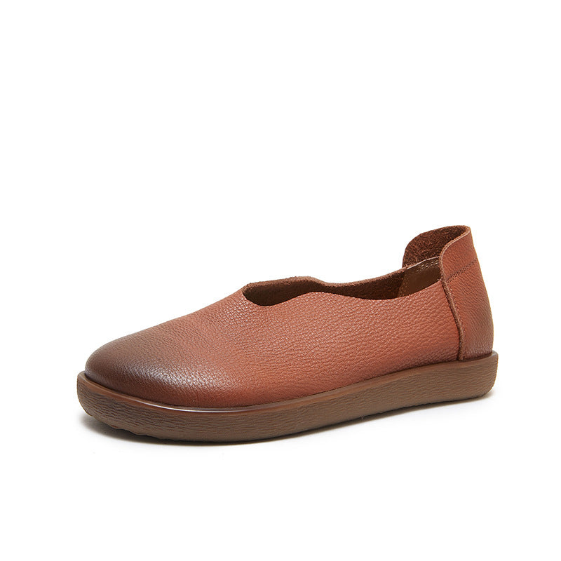 Women's Surface First Layer Cowhide Comfortable Pregnant Casual Shoes