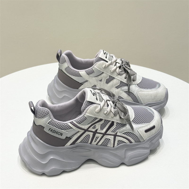 Women's Dad Platform Spring Small Elevator Wild Casual Shoes
