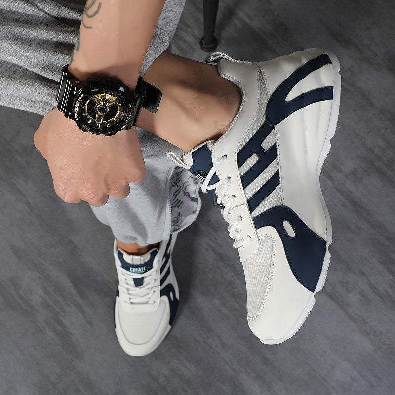 Men's Autumn Mesh Surface Platform Height Increasing Bag Casual Shoes