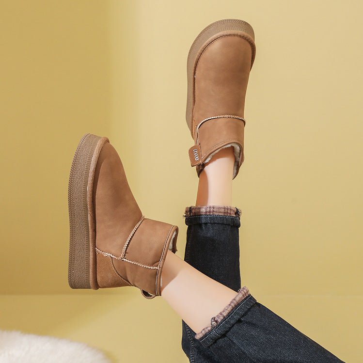 Fashion Warm Short Tube Trendy Bottom Boots