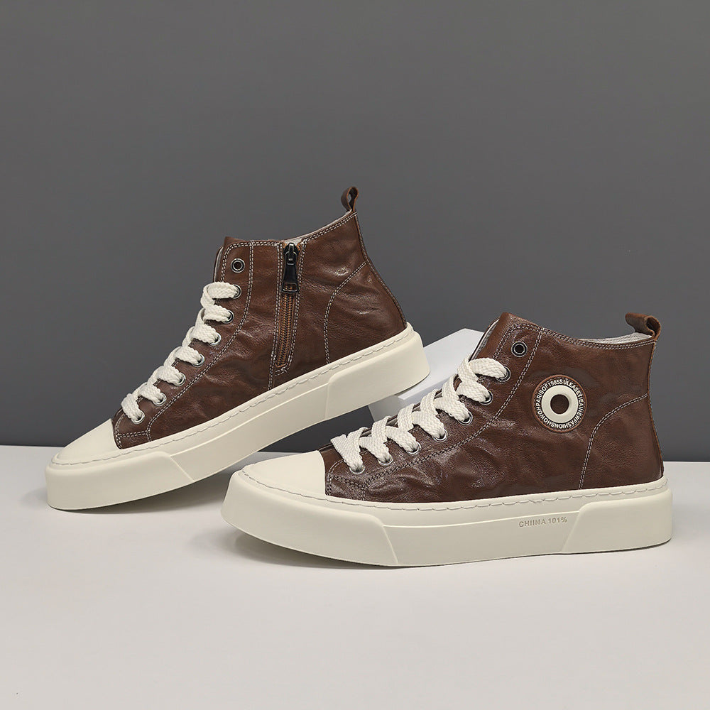 Men's Spring Trendy Solid Color Light Luxury Sneakers