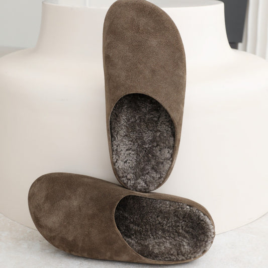 Women's Thick Bottom Warm Keeping Toe Cap Semi Lazy Slippers
