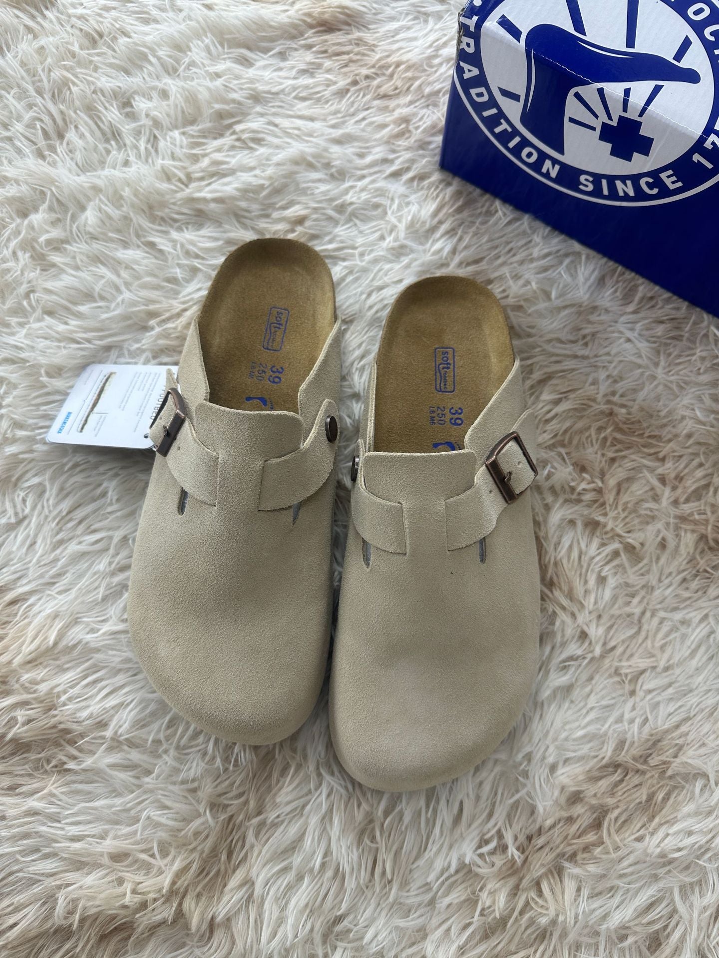 Women's & Men's Half Toe Cap Cork Sole Genuine Thick Slippers