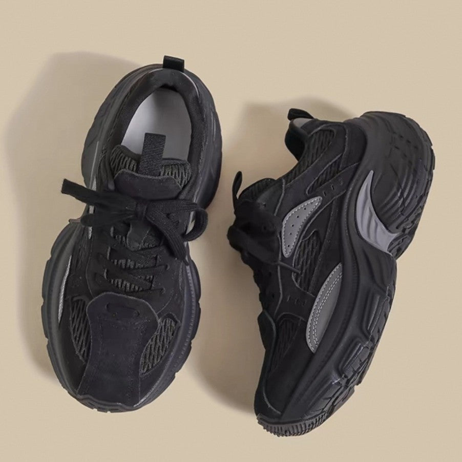 Women's Dad Brown Elevator Fleece-lined Paris Fried Sneakers