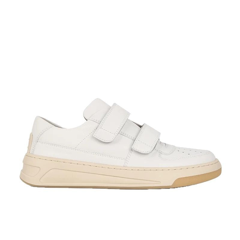 Women's Platform Height Increasing Velcro Smiley Face White Sports Women's Board Shoes