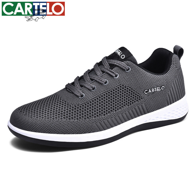 Men's Crocodile Summer Breathable Lightweight Fly Woven Sneakers