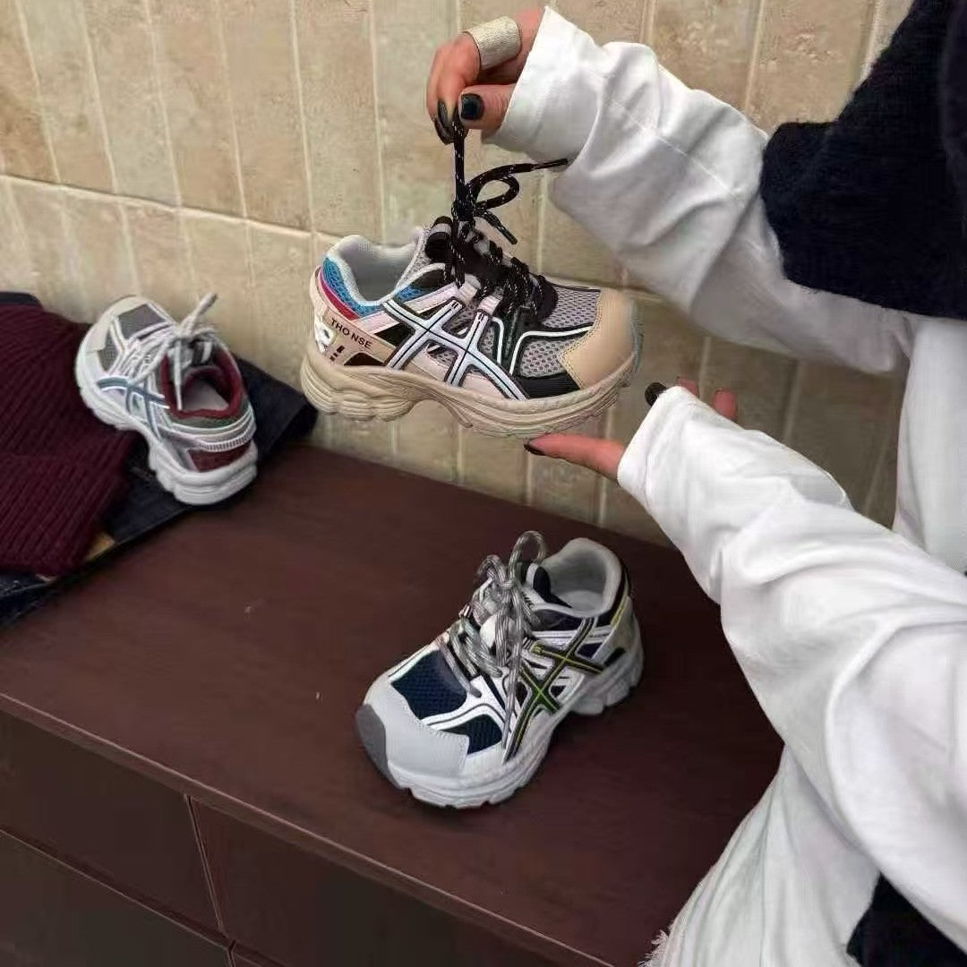 Spring Boys Color Matching Lightweight Velcro Children's Sports Shoes