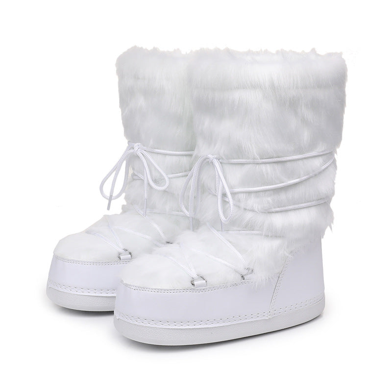 Women's For Winter Thick Bottom Thermal Moon Big Northeast Long Women's Snow Boots