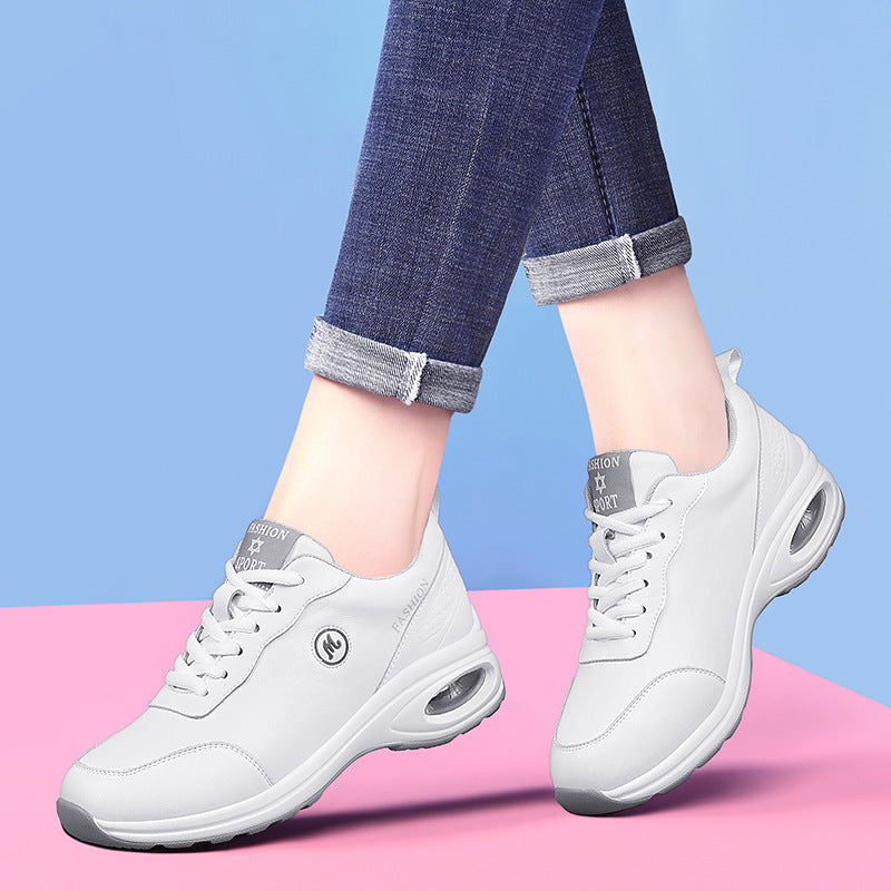 Women's Soft Bottom Platform White Spring Fitness Women's Shoes