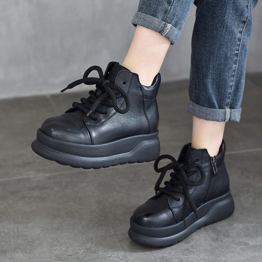 Women's Thick Bottom Fleece-lined Short Winter Retro Rub Boots