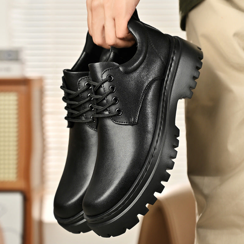 Men's Formal Wear Winter Plus Veet Genuine Leather Shoes