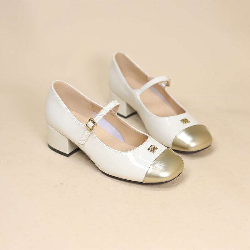 Women's Style Spring Thick-soled Elegant Mary Jane Heels