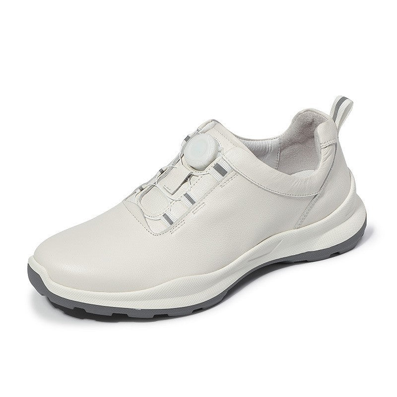 Men's Attractive Business Golf Platform Genuine Leather Shoes