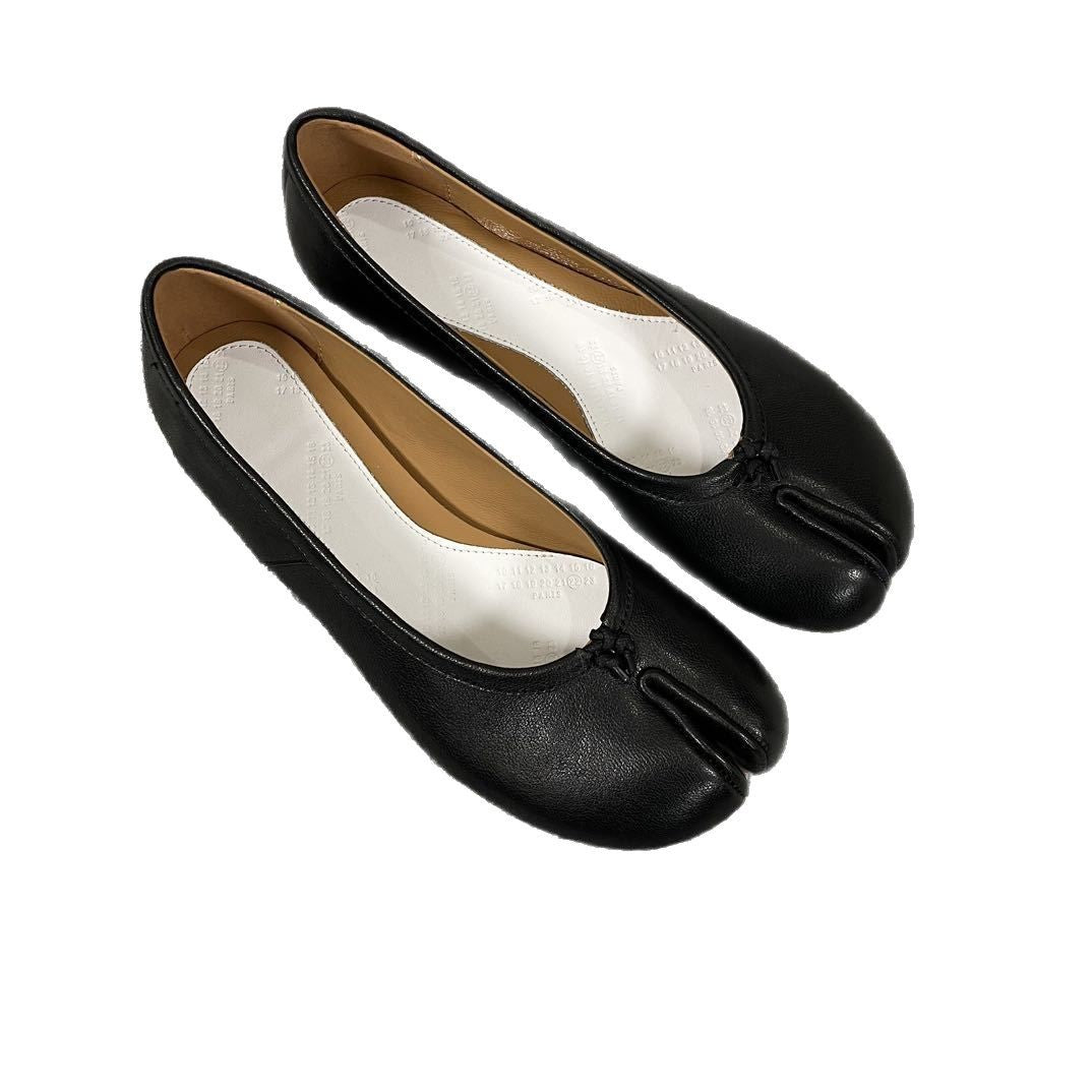 Women's Sheepskin Horseshoe Ballet Dancing Genuine Tabi Flat Women's Casual Shoes