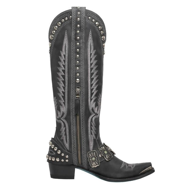 Women's Miller Retro Western Competitive Denim Women's Leather Boots