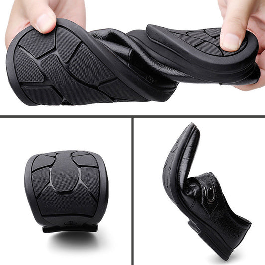 Men's Business Formal Wear Autumn Breathable British Korean Round Toe Groom Men's Casual Leather Shoes