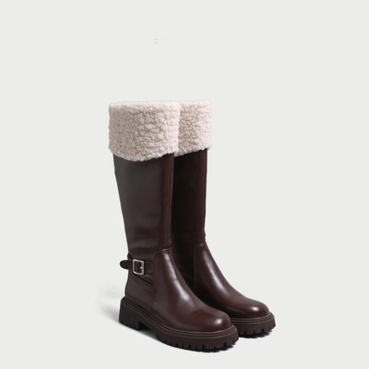 Women's Popular Graceful Fur Tall Knight Snow Boots