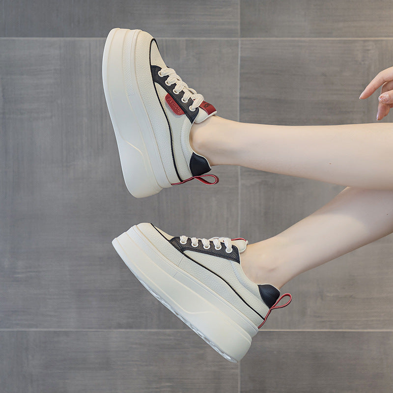 Women's White Small High Height Increasing Insole Women's Casual Shoes