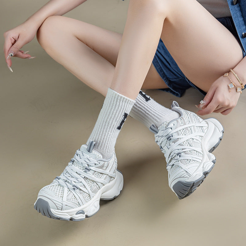 Women's Height Increasing Insole Dad Autumn High-heeled Small Women's Sports Shoes