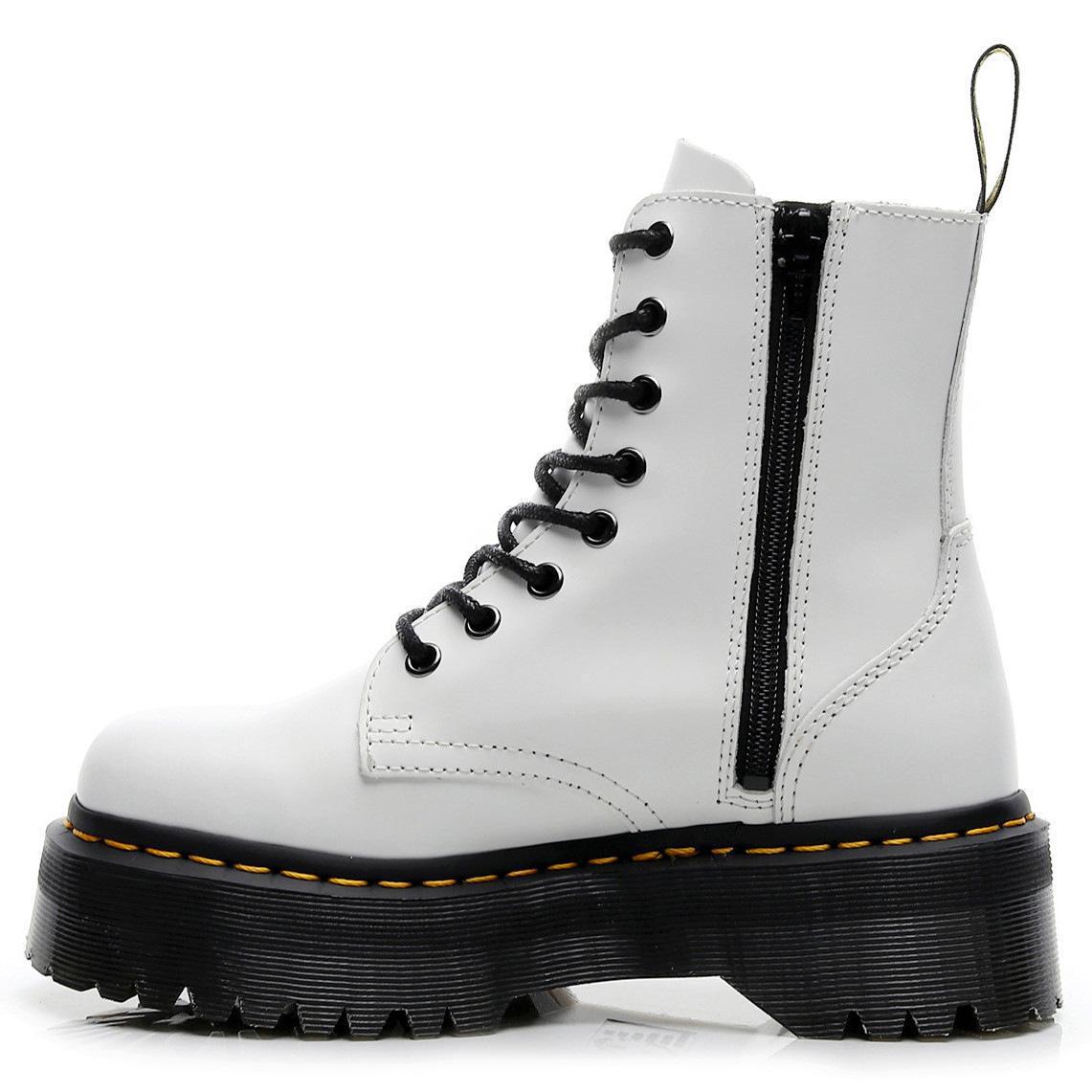 Women's Platform Ankle Side Zipper British Muffin Boots