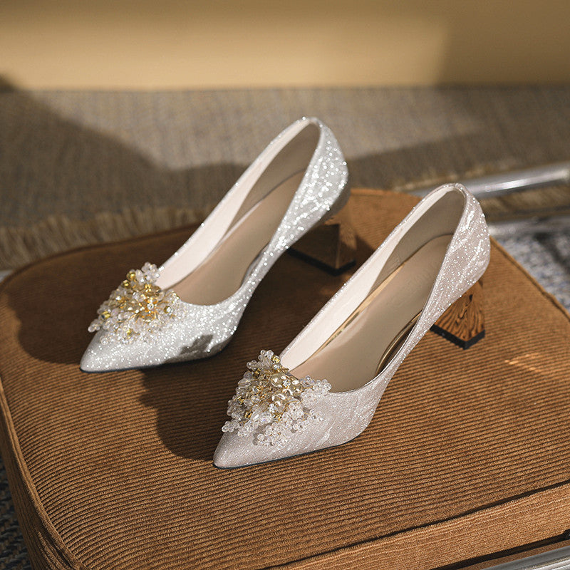Women's Chunky Wedding Large Size Plus Sizes Dress Women's Fashion Shoes