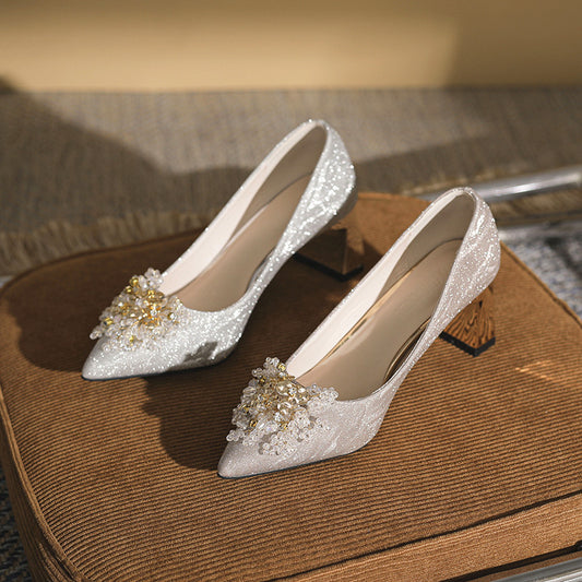 Women's Chunky Wedding Large Size Plus Sizes Dress Women's Fashion Shoes