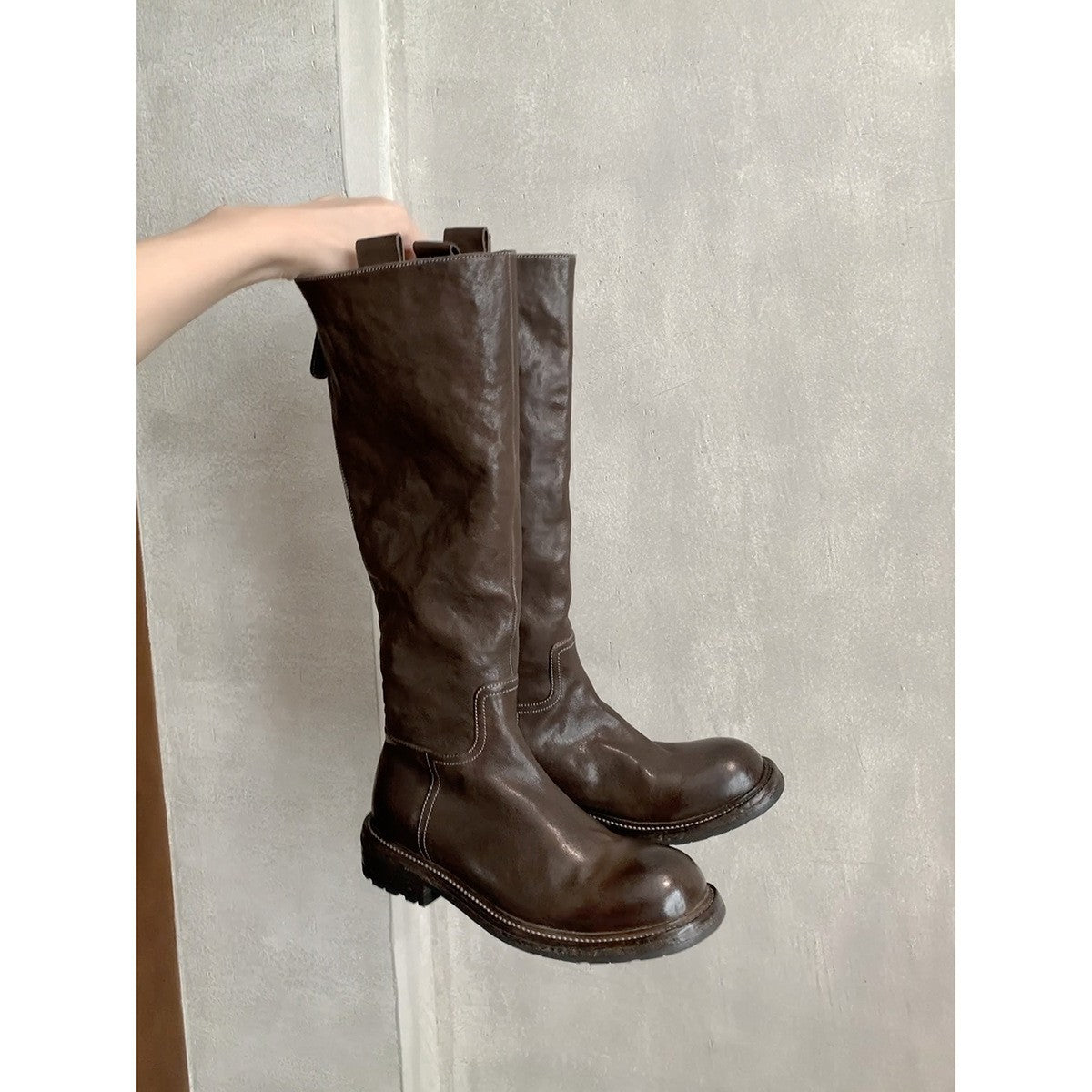 Women's Seconds Grape Mom Wall Street Folds After Zip Boots