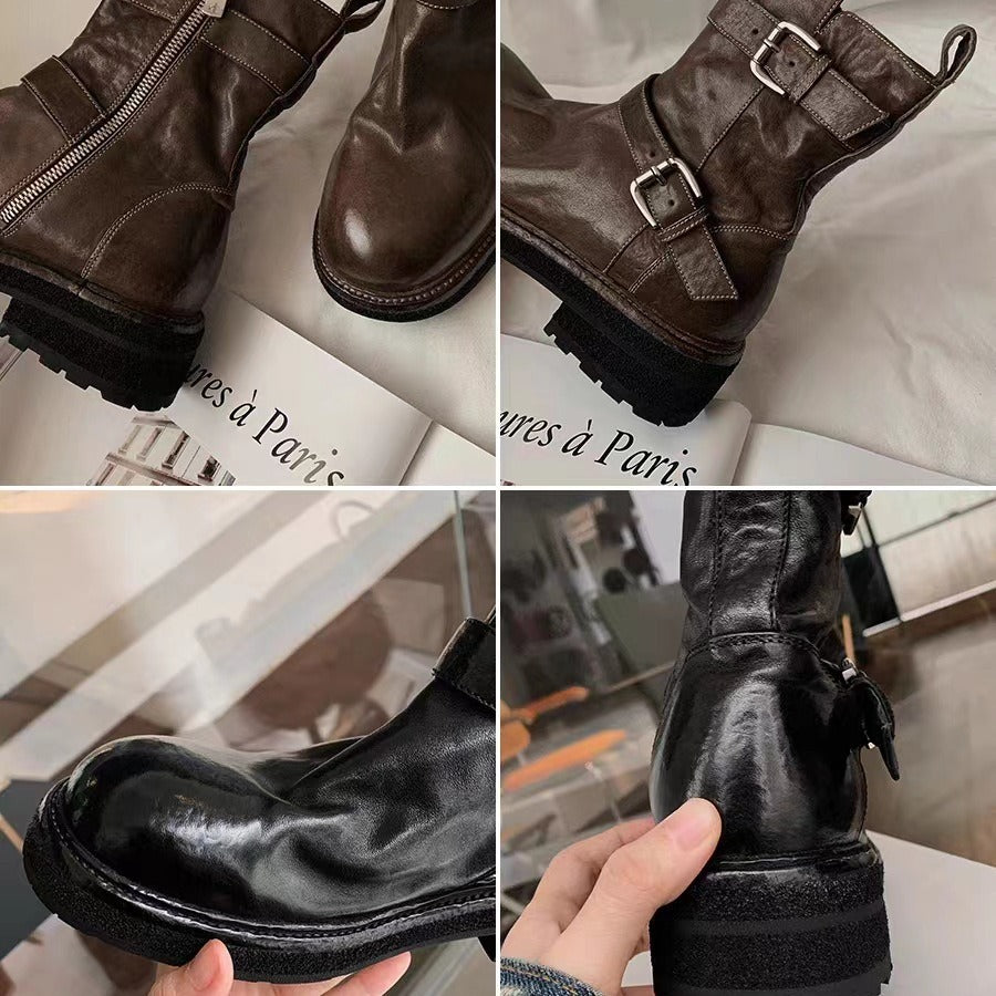 Ring With Chunky Martin Skirt Short Female Heels