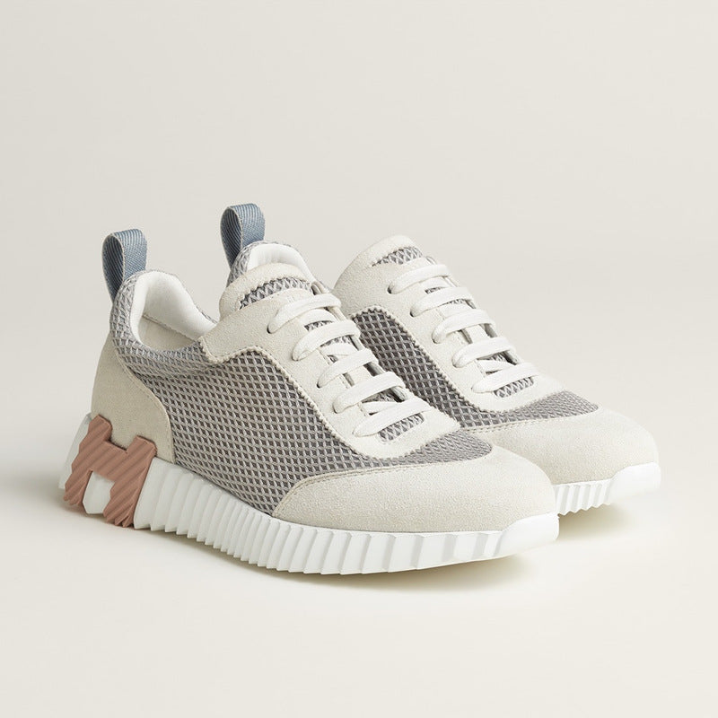 Women's & Men's White Thick-soled Couple Flat Breathable Running Women's Fashion Shoes