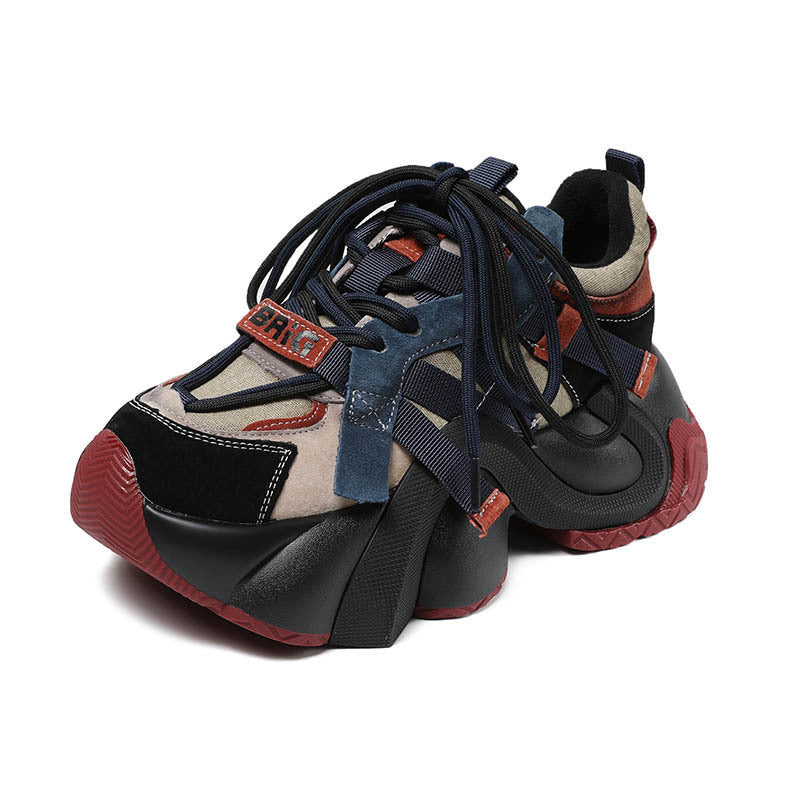 Women's Platform Fashion High Dad Retro Travel Women's Casual Shoes