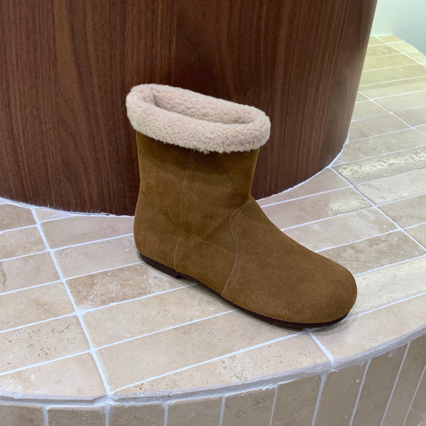 Women's Vintage Martin Korean Matte Big Toe Sleeve Women's Leather Boots