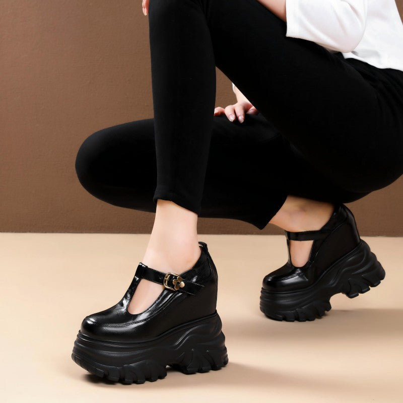 Trendy Women's French Chunky Platform Pumps Women's Fashion Shoes