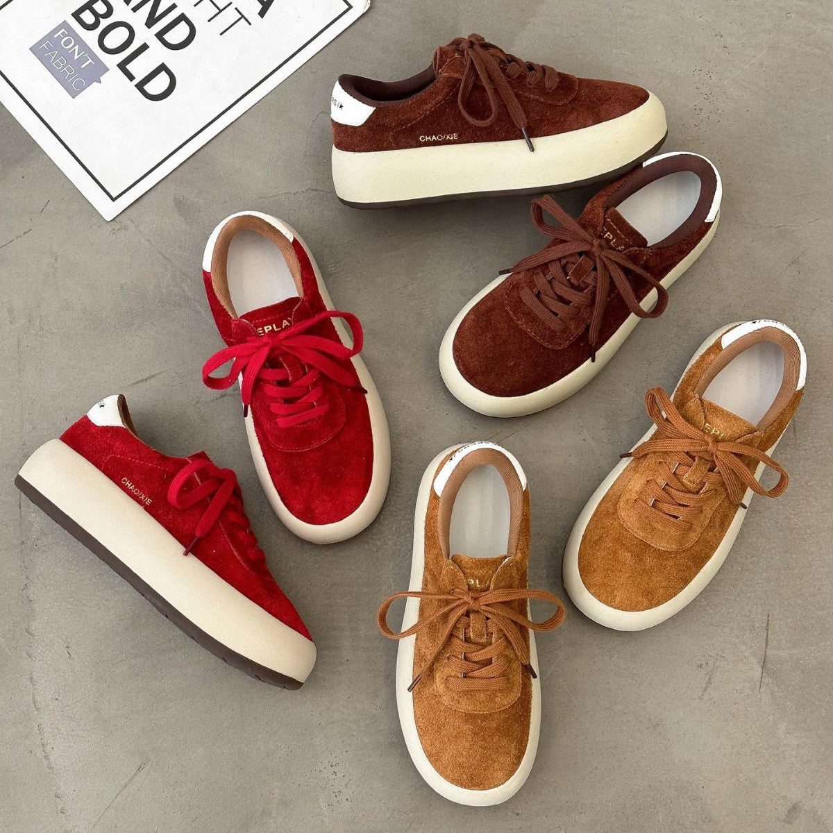 Women's Korean Lightweight Niche Comfortable Platform Flat Sneakers