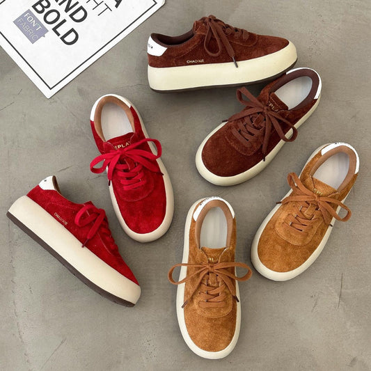Women's Korean Lightweight Niche Comfortable Platform Flat Sneakers