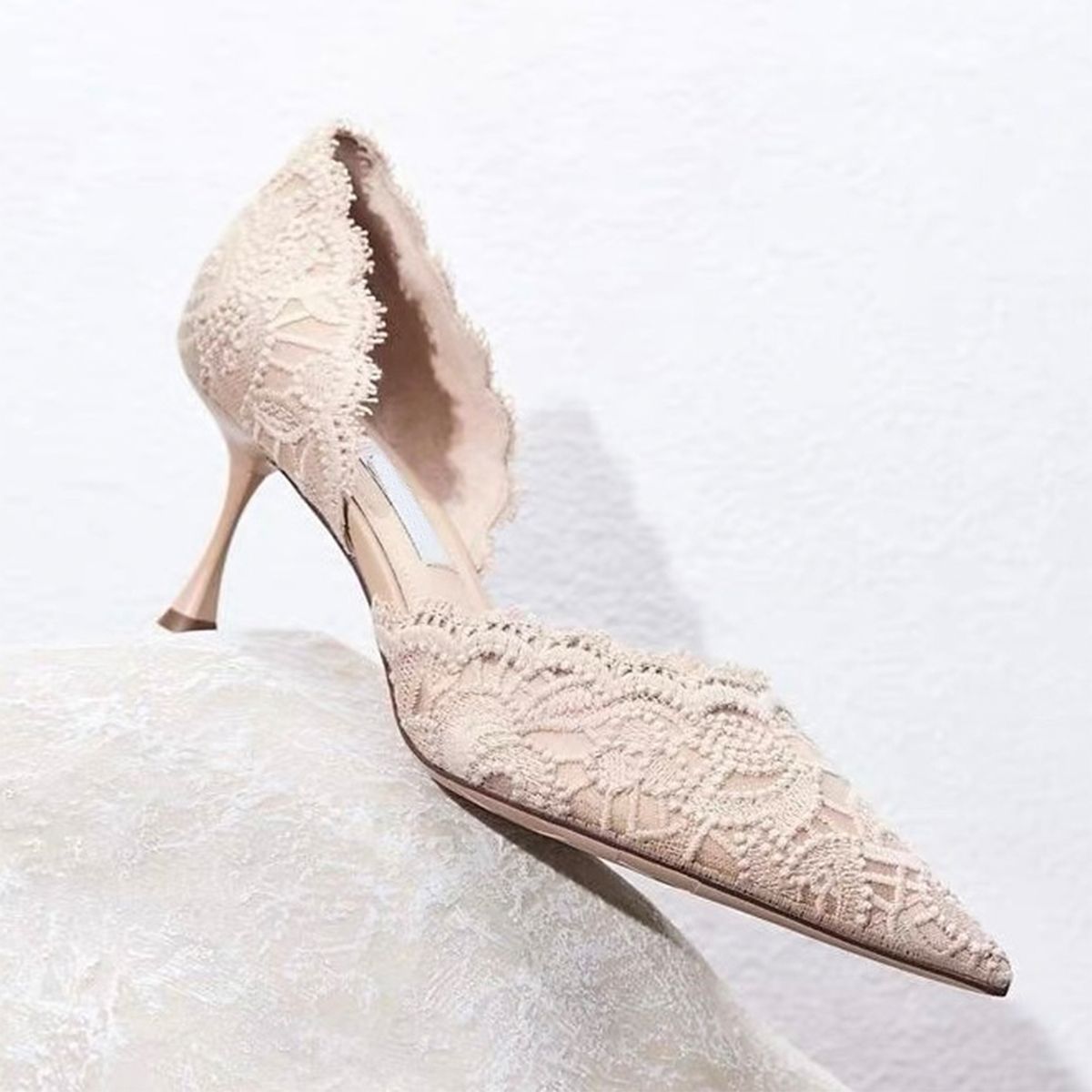 Women's Pointed Toe Hollow Wedding Dinner Stiletto Breathable High Heeled Sandals