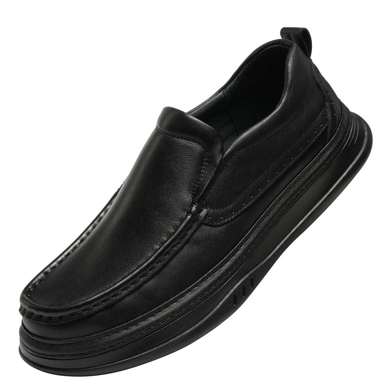 Men's British Style Fashion Rubber Sole Shoelace Decorative Leather Shoes