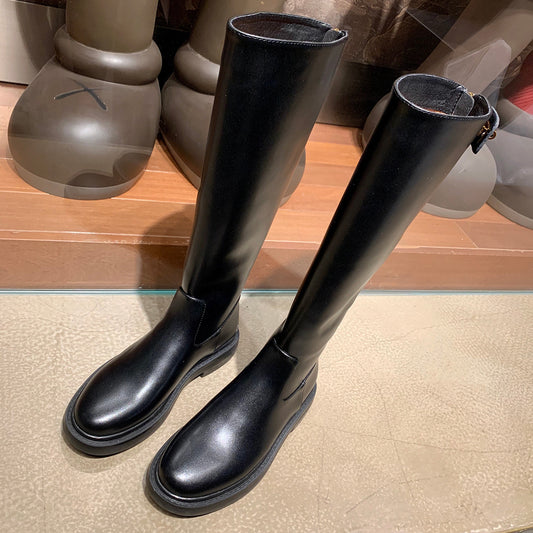 Women's Size Flat Bottom Tall Knight Small Women's Leather Boots