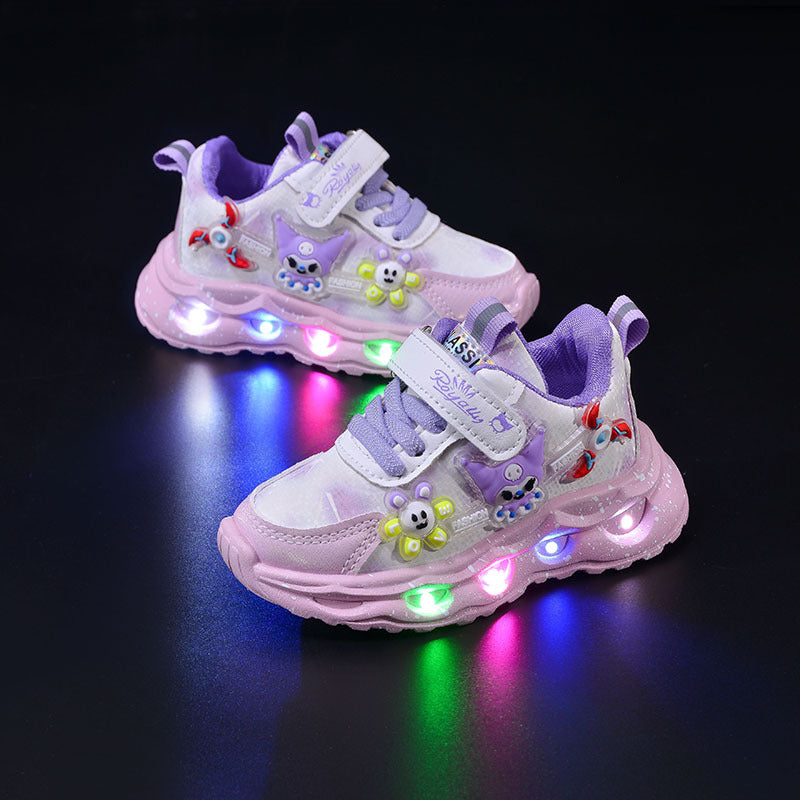 Children's Spring Cartoon Clow Small Flower Surface Kid's Sneakers