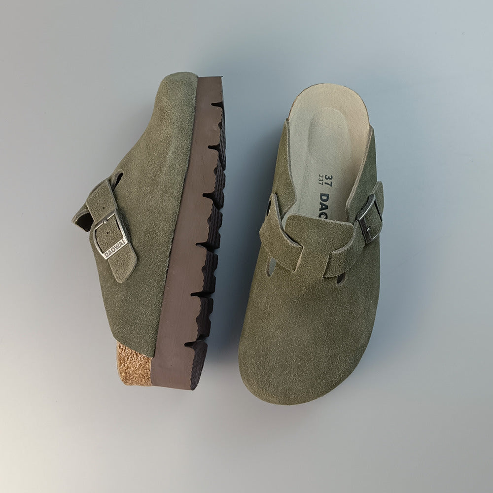 Women's Thick-soled Height Increasing College Box Comfortable Slippers