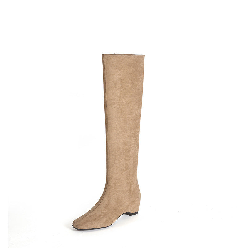Increasing Insole Straight Sleeve Long Female Boots