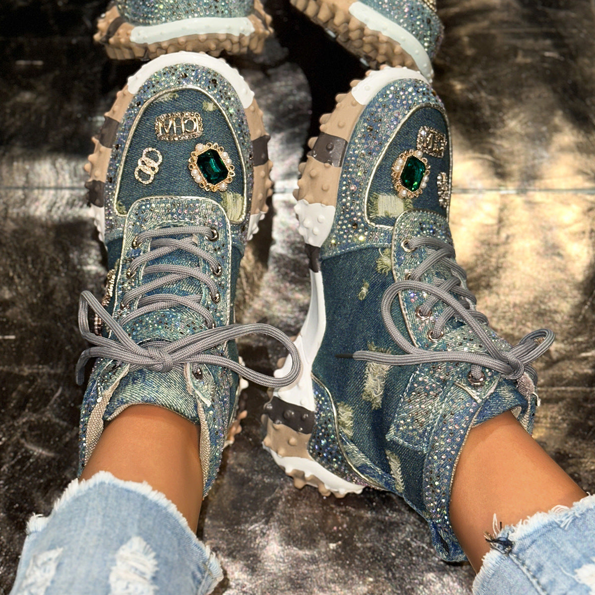 Women's European Goods Fried Street Summer Breathable Thick Bottom Women's Board Shoes