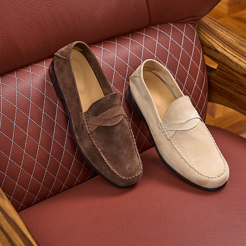 Men's Style Suede Slip-on Old Money Tods Genuine Breathable Loafers/doug Shoes