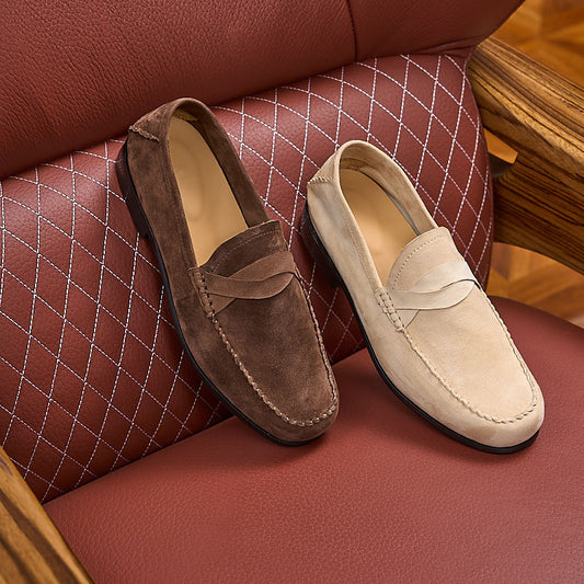 Men's Style Suede Slip-on Old Money Tods Genuine Breathable Loafers/doug Shoes